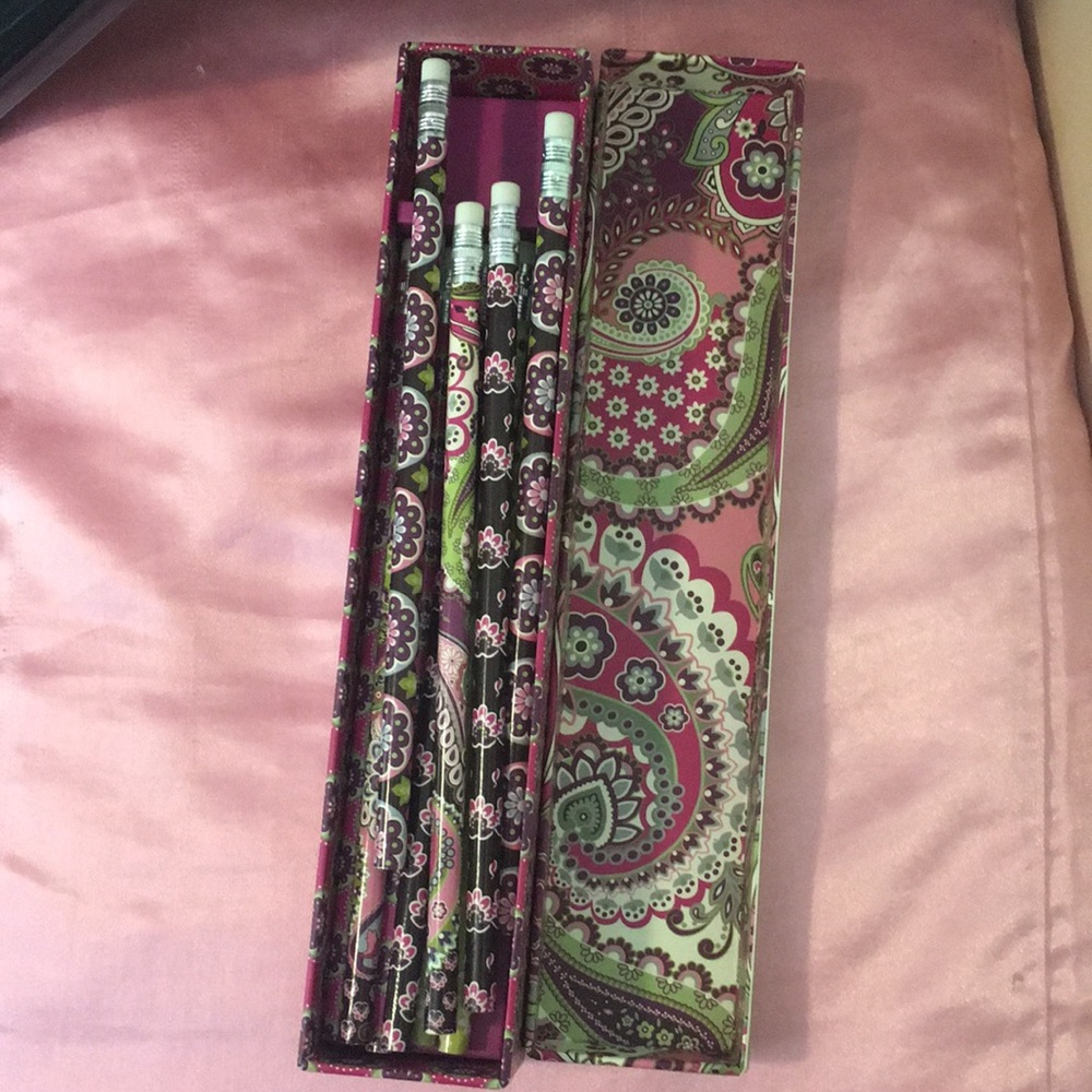 Vera Bradley pencils and box